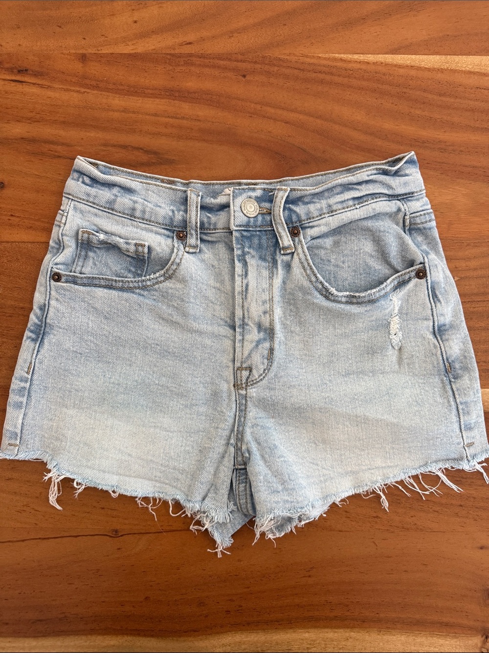 RSQ Light Wash Distressed Denim Cutoff Shorts